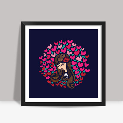 girl Square Art Prints