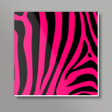 Pink Zebra Square Art Prints