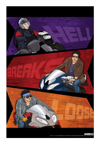 Wall Art, D3 Hell Breaks Loose Poster #Dhoom #D3 #Speed #Biking, - PosterGully