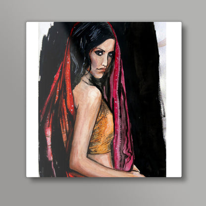 Desi Lady Square Art Prints