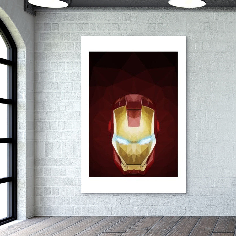 Iron Man Polygonal Wall Art