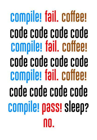 PosterGully Specials, Compile Fail Coffee - Coder, Programmer Wall Art