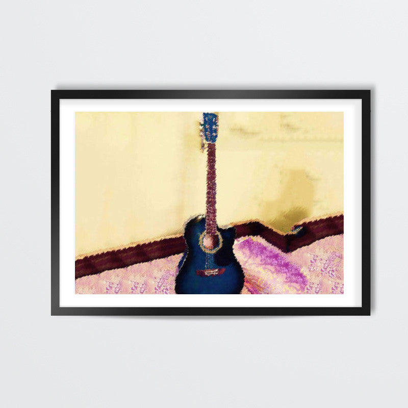 Abstract Acoustic Guitar Wall Art