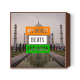 My Heart Beats For India Square Art Prints