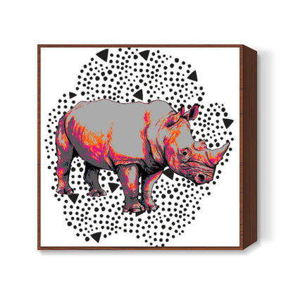 Rhino Footprints Square Art | Lotta Farber