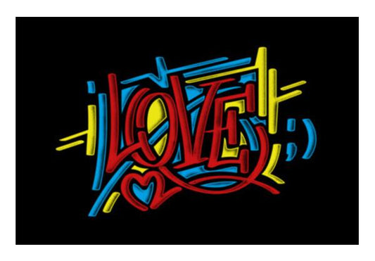 PosterGully Specials, love graffiti Wall Art