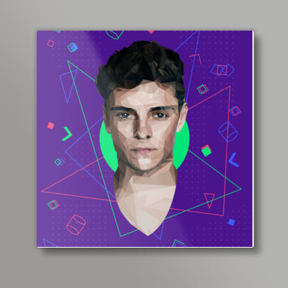 Martin Garrix Low Poly Square Art Prints