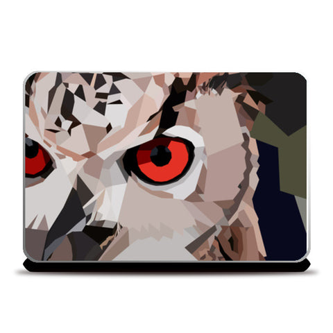 Eye of the owl, Low poly. Laptop Skins