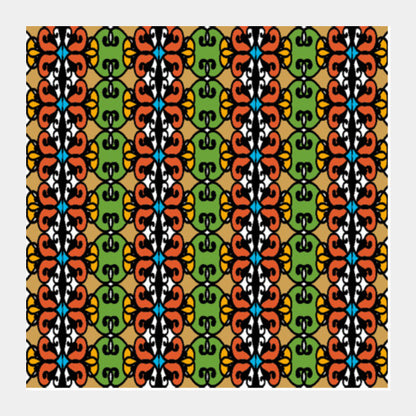 Colorful Ethnic Pattern Tribal Art Background Square Art Prints