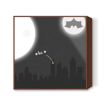 The Drunk Knight Square Art Print