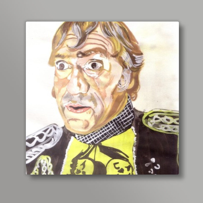 Bollywood actor Amrish Puri is the villain most dreaded! Square Art Prints