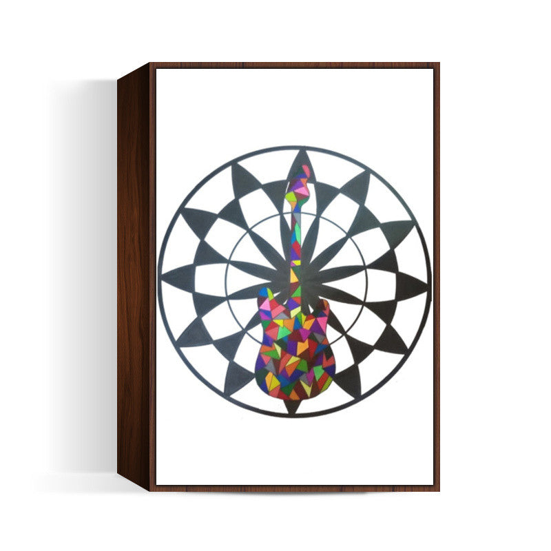 Floral Guitar Wall Art| Geometric | Triangle