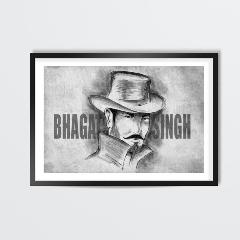 Bhagat Singh sketch Wall Art