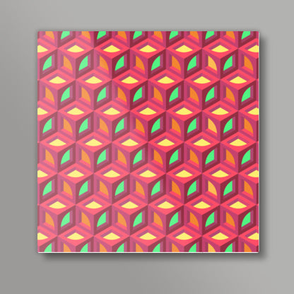 3d pattern 005 Square Art Prints