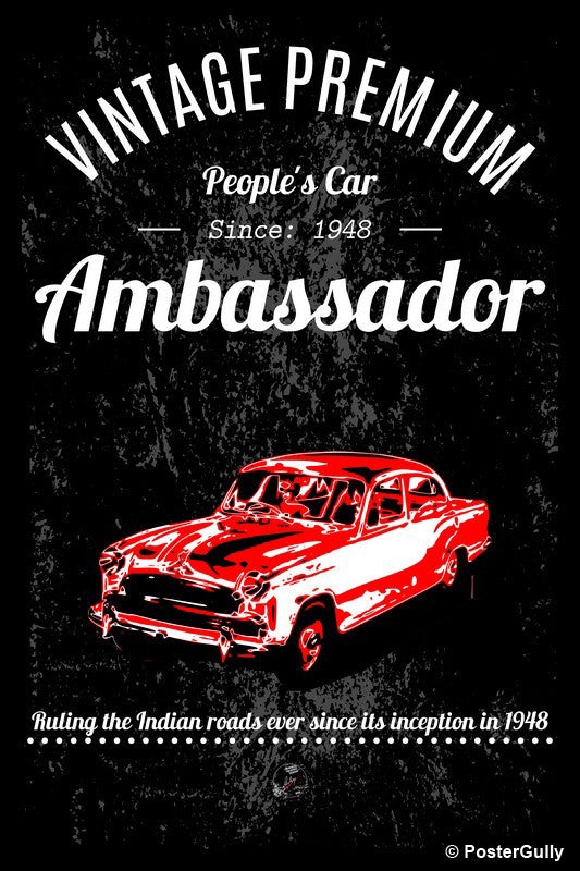 Wall Art, Ambassador Car Black Artwork