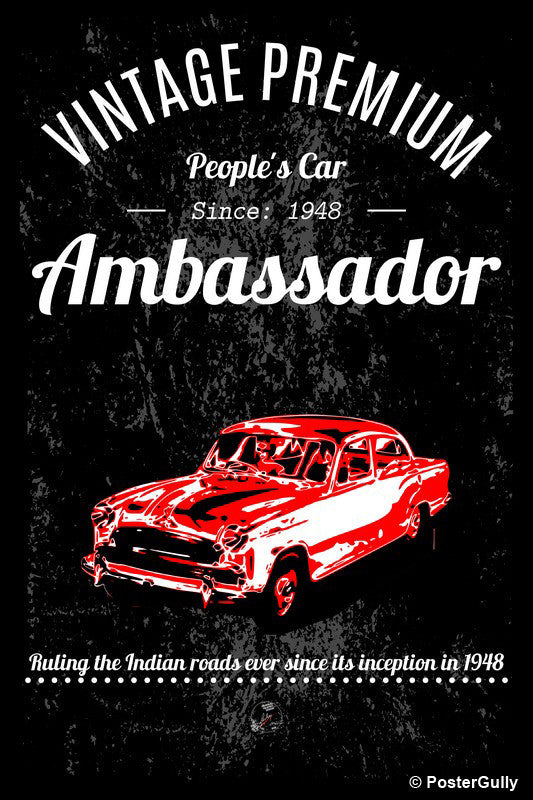 Wall Art, Ambassador Car Black Artwork