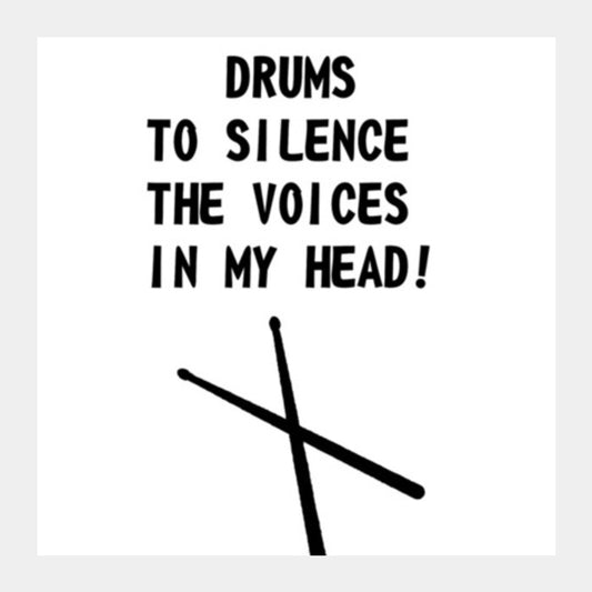 Square Art Prints, DRUMS! Square Art Prints