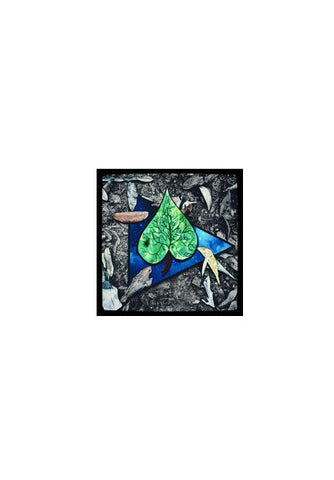 Emerald leaf space  Wall Art