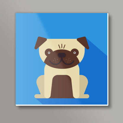 Pug the Dog - Minimal Animal Square Art Prints