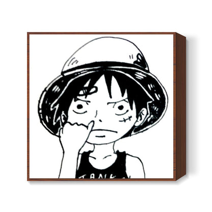 Chibi Luffy One Piece Square Art Prints