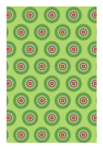 PosterGully Specials, Vintage abstract green with flowers Wall Art