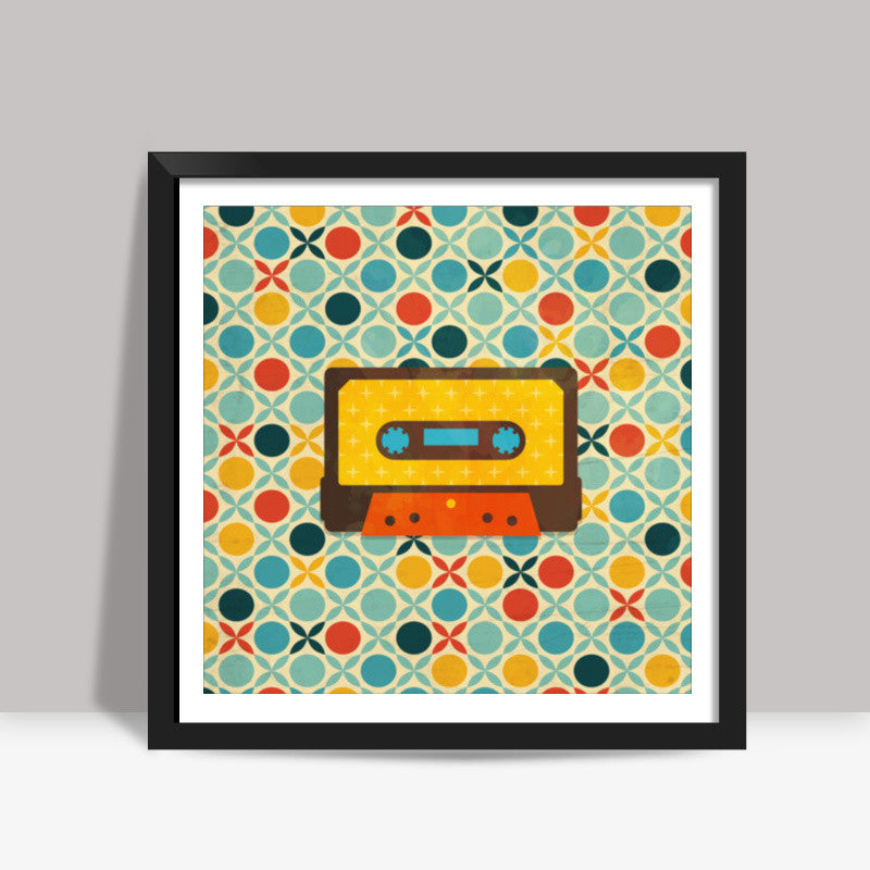 Vintage Cassette Square Art Prints