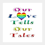 Square Art Prints, Rainbow Love Tales Square Art Prints