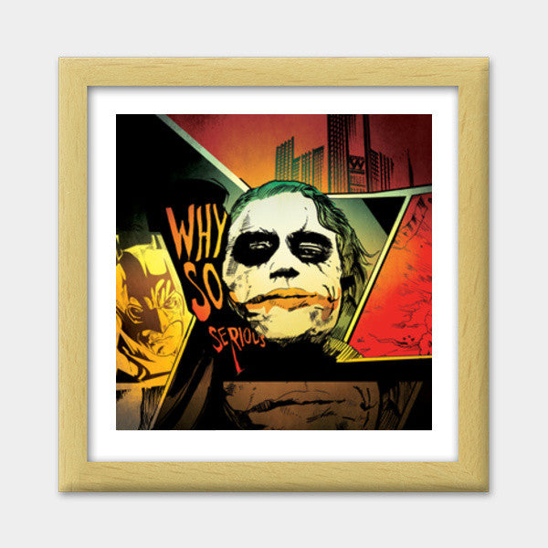 Premium Square Italian Wooden Frames, Why so Serious | The Joker Premium Square Italian Wooden Frames