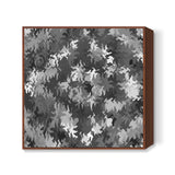 Grey Camouflage Texture Digital Army Pattern Square Art Prints