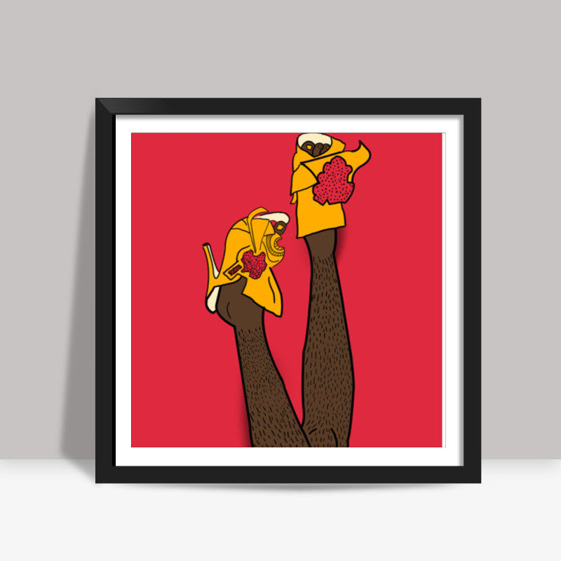 Hairy Legs! Square Art Prints