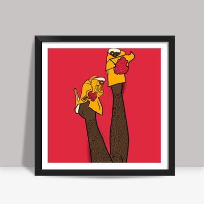 Hairy Legs! Square Art Prints