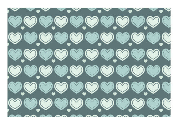 Dark And Light Heart Seamless Pattern Art PosterGully Specials