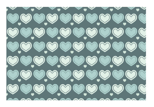 Dark And Light Heart Seamless Pattern Art PosterGully Specials
