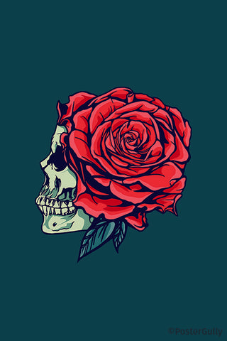 Skull and Rose Artwork