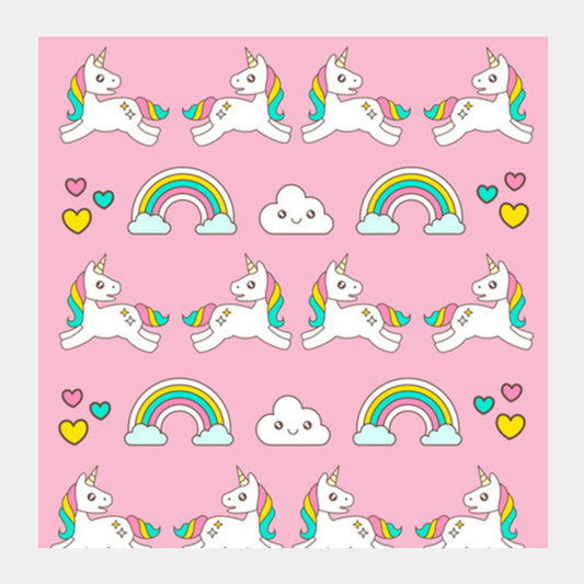 Unicorn Magical World Square Art Prints