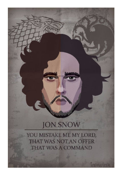 Wall Art, Lord Commander Jon Snow Wall Art