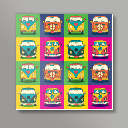 Retro Pop Square Art Prints