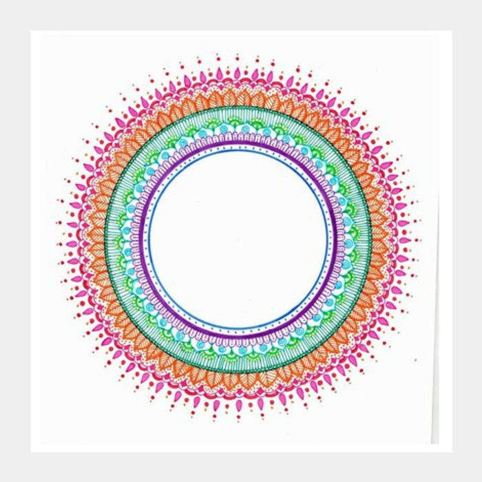 COLOUR MANDALAS Square Art Prints