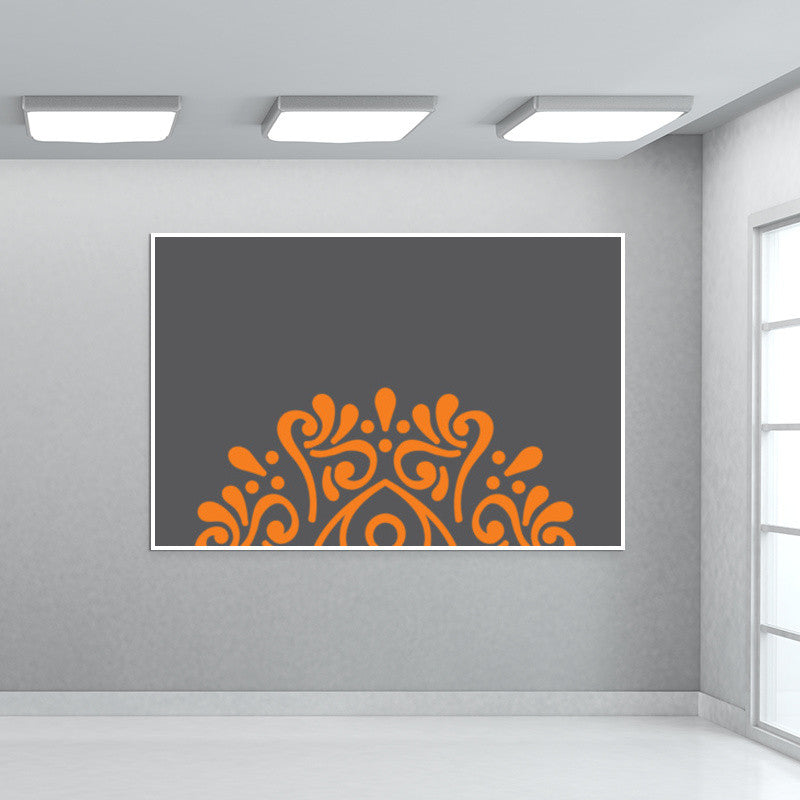 orange mandala Wall Art