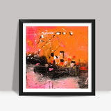 abstract sunset Square Art Prints