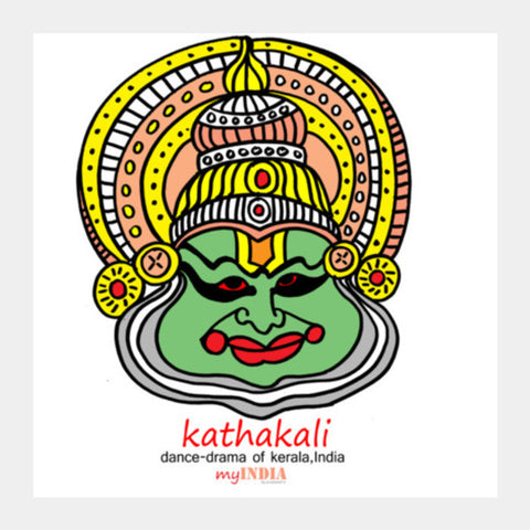 Kathakali Square Art Prints PosterGully Specials