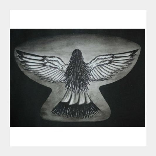 The Girl With Wings Square Art Prints