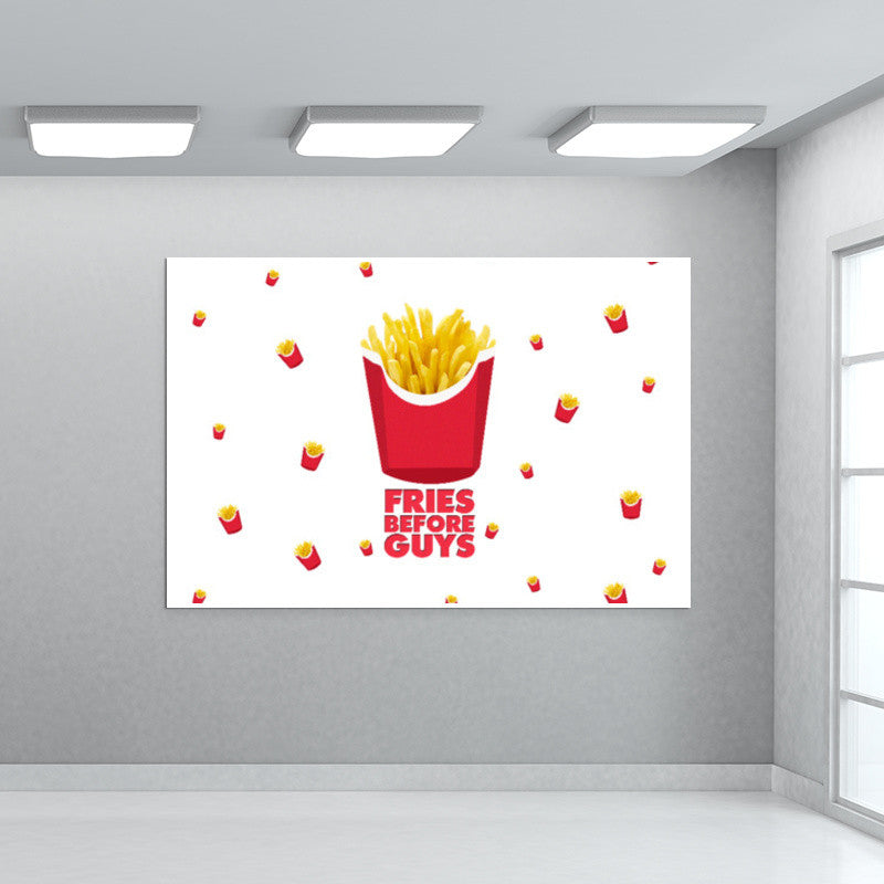 Fries Before Guys | Pattern Wall Art