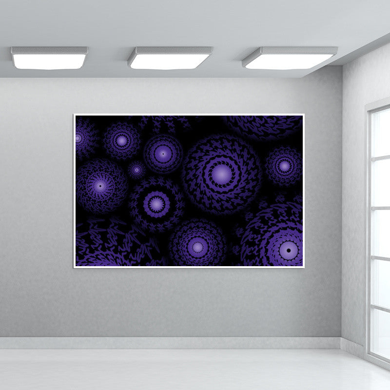 Purple Spirograph Wall Art