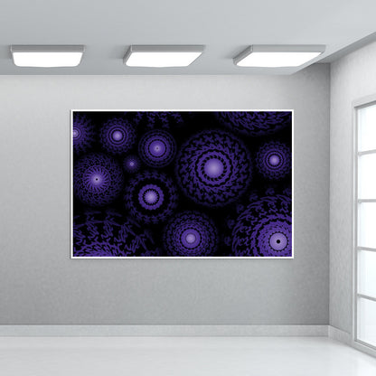 Purple Spirograph Wall Art