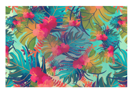 Tropical Leaves Pattern Wall Art