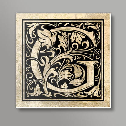 Ornate G Square Art Prints