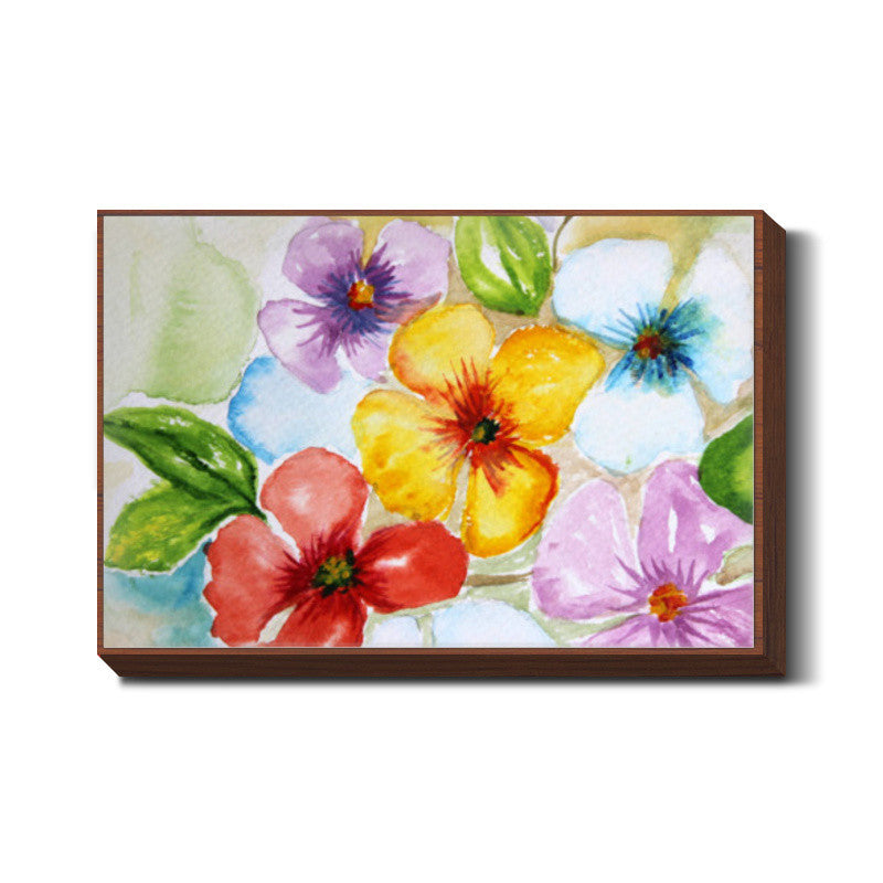 Tropical Colorful Spring Flowers Wall Art