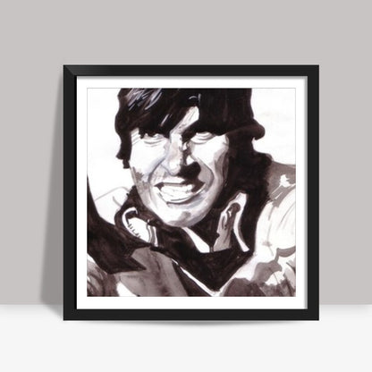 Bollywood superstar Amitabh Bachchan is the angry young man Square Art Prints