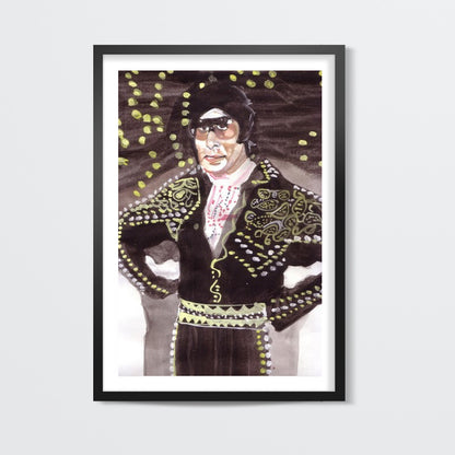 Bollywood superstar Amitabh Bachchan lent great energy to the song Saara Zamana, Haseeno ka Deewana Wall Art